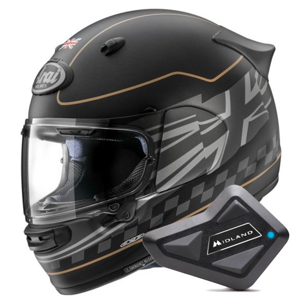 Casque Integral Arai Quantic Dark Citizen + Kit Bluetooth BT Mini