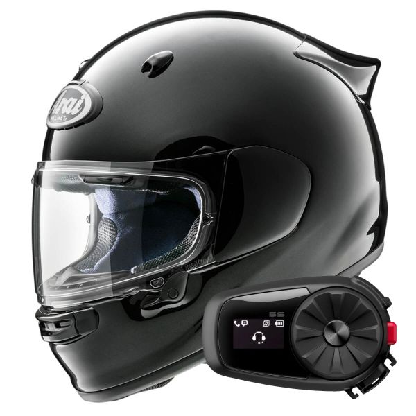 Casque Integral Arai Quantic Diamond Black + Kit Bluetooth 5S Solo Casque Integral Arai Quantic Diamond Black + Kit Bluetooth 5S Solo