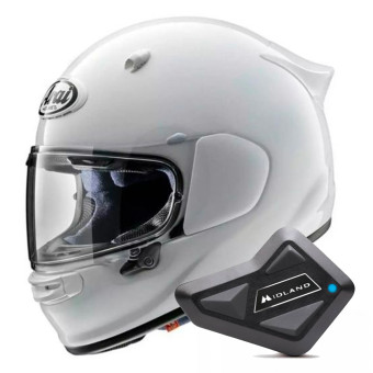 Casque Integral Arai Quantic Diamond White + Kit Bluetooth BT Mini