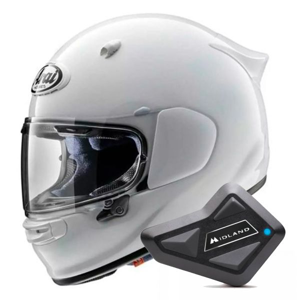 Casque Integral Arai Quantic Diamond White + Kit Bluetooth BT Mini Casque Integral Arai Quantic Diamond White + Kit Bluetooth BT Mini