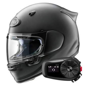 Casque Integral Arai Quantic Frost Black + Kit Bluetooth 5S Solo