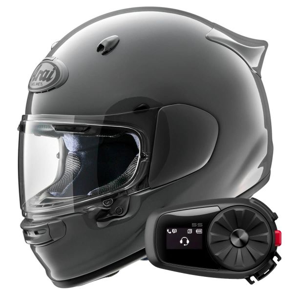 Casque Integral Arai Quantic Modern Grey + Kit Bluetooth 5S Solo