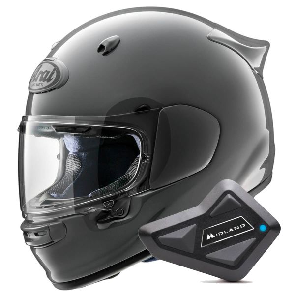 Casque Integral Arai Quantic Modern Grey + Kit Bluetooth BT Mini Casque Integral Arai Quantic Modern Grey + Kit Bluetooth BT Mini