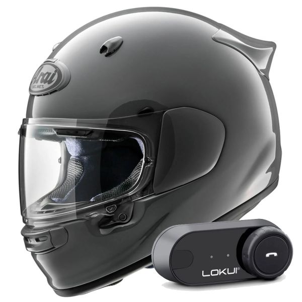 Casque Integral Arai Quantic Modern Grey + Kit Bluetooth Lokui K30