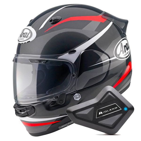 Casque Integral Arai Quantic Ray Black + Kit Bluetooth BT Mini
