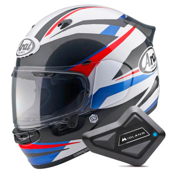 Casque Integral Arai Quantic Ray White + Kit Bluetooth BT Mini