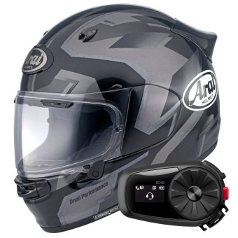 Casque Integral Arai Quantic Robotic Black + Kit Bluetooth 5S Solo