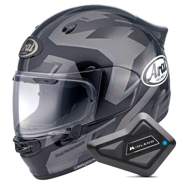 Casque Integral Arai Quantic Robotic Black + Kit Bluetooth BT Mini