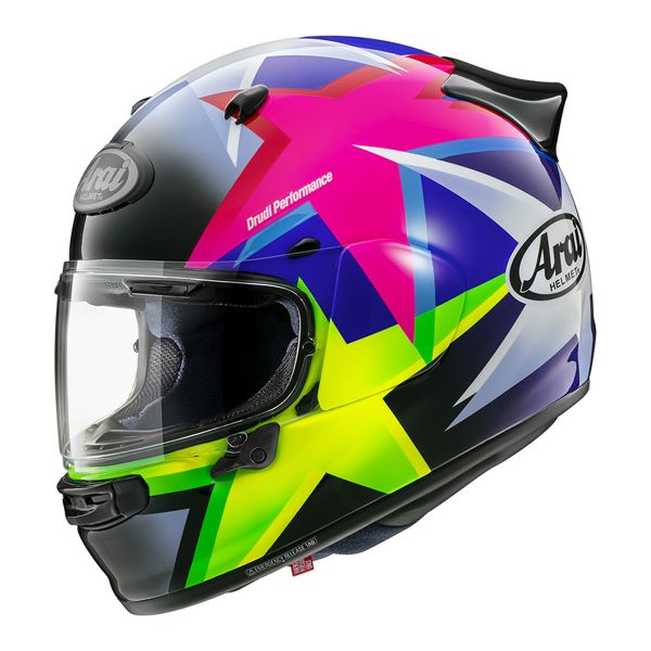 Casque Integral Arai Quantic Star Blue Pink Yellow