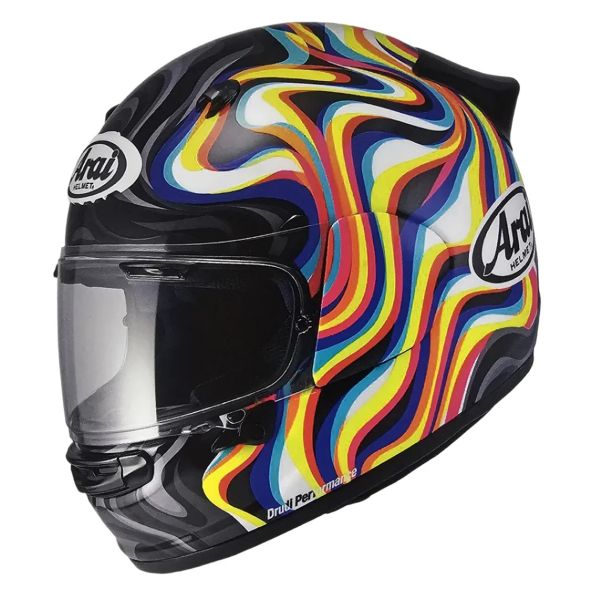 Casque Integral Arai Quantic Swirl Black White Yellow