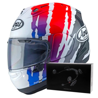 Casque Integral Arai RX-7V Evo Blade Red White Blue + Kit bluetooth ACS10