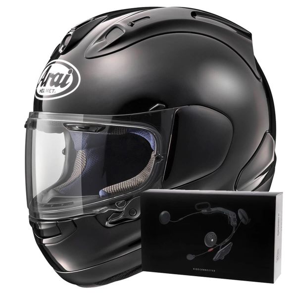 Casque Integral Arai RX-7V Evo Diamond Black + Kit bluetooth ACS10