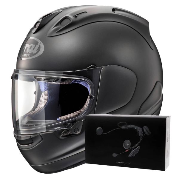 Casque Integral Arai RX-7V Evo Frost Black + Kit bluetooth ACS10