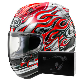 Casque Integral Arai RX-7V Evo Haga + Kit bluetooth ACS10