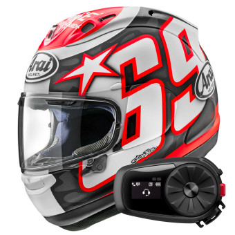 Casque Integral Arai RX-7V Evo Hayden Reset + Kit Bluetooth 5S Solo Casque Integral Arai RX-7V Evo Hayden Reset + Kit Bluetooth 5S Solo