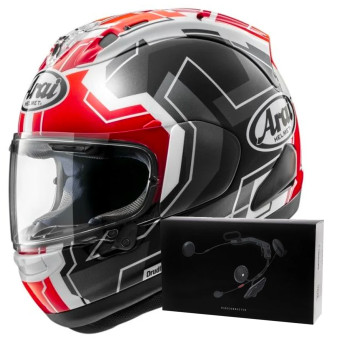 Casque Integral Arai RX-7V Evo JR65 Red + Kit bluetooth ACS10