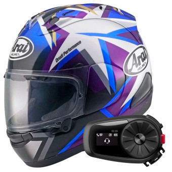 Casque Integral Arai RX-7V Evo Maverick Stars Replica + Kit Bluetooth 5S Solo