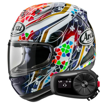 Casque Integral Arai RX-7V Evo Nakagami GP2 + Kit Bluetooth 5S Solo