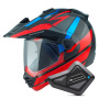 Casque Integral Arai Tour-X5 Africa Twin Red Black Blue + Kit Bluetooth BT Mini
