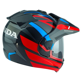 Arai Tour-X5 Africa Twin Red Black Blue + Kit Bluetooth BT Mini