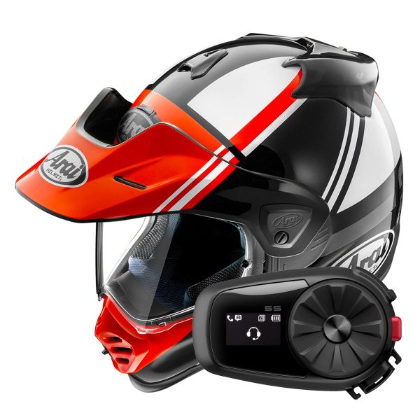 Casque Integral Arai Tour-X5 Cosmic Red White Black + Kit Bluetooth 5S Solo Casque Integral Arai Tour-X5 Cosmic Red White Black + Kit Bluetooth 5S Solo