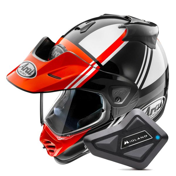 Casque Integral Arai Tour-X5 Cosmic Red White Black + Kit Bluetooth BT Mini