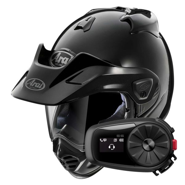 Casque Integral Arai Tour-X5 Diamond Black + Kit Bluetooth 5S Solo Casque Integral Arai Tour-X5 Diamond Black + Kit Bluetooth 5S Solo
