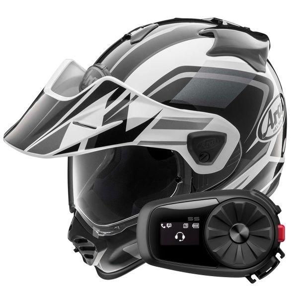 Casque Integral Arai Tour-X5 Discovery White Grey Black + Kit Bluetooth 5S Solo Casque Integral Arai Tour-X5 Discovery White Grey Black + Kit Bluetooth 5S Solo