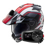 Casque Integral Arai Tour-X5 Discovery White Red Black + Kit Bluetooth 5S Solo