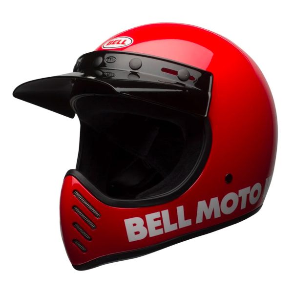 Casque Integral Bell Moto-3 Classic Gloss Red Casque Integral Bell Moto-3 Classic Gloss Red