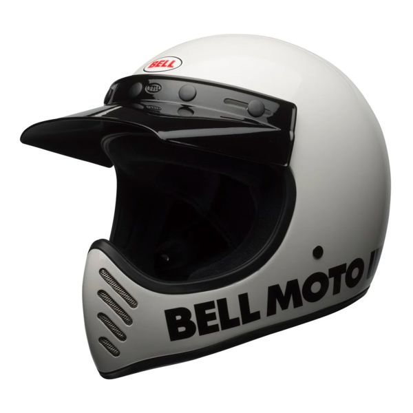 Casque Integral Bell Moto-3 Classic Gloss White Casque Integral Bell Moto-3 Classic Gloss White