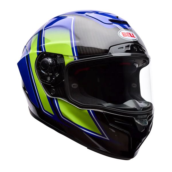 Casque Integral Bell Racestar Dlx Flex Grid Blue Yellow