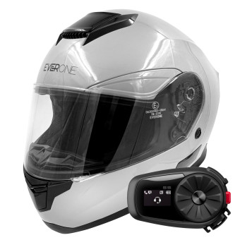 Casque Integral Everone X92RS Grey Nardo + Kit Bluetooth 5S Solo