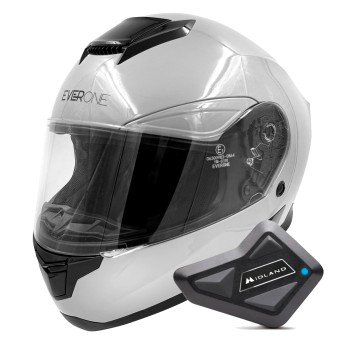 Casque Integral Everone X92RS Grey Nardo + Kit Bluetooth BT Mini