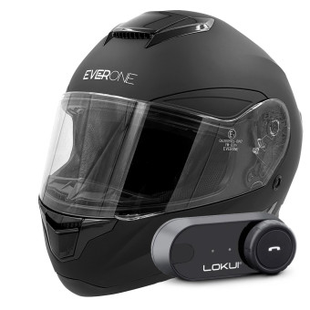 Casque Integral Everone X92RS Matt Black + Kit Bluetooth Lokui K30