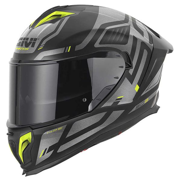Casque Integral Givi 50.3 Quasar Matt Black Titanium Yellow