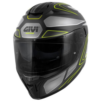 Casque Integral Givi 55.1 Zephir Matt Black Silver Titanium Fluo Yellow