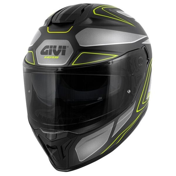 Casque Integral Givi 55.1 Zephir Matt Black Silver Titanium Fluo Yellow