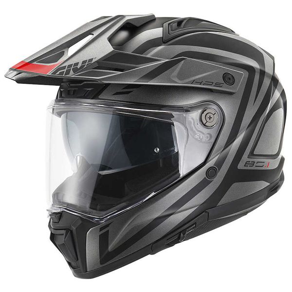 Casque Integral Givi 80.1 Fiber Apex Matt Black Titanium Red