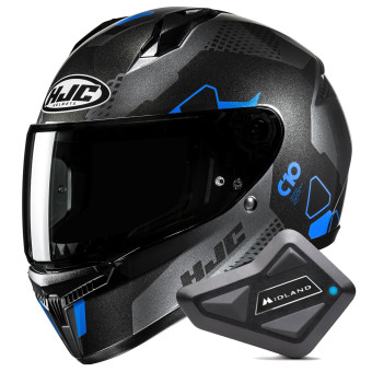 Casque Integral HJC C10 Aspa MC2 + Kit Bluetooth BT Mini