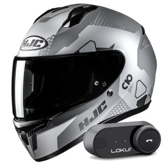 Casque Integral HJC C10 Aspa MC5SF + Kit Bluetooth Lokui K30