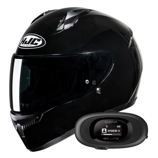 Casque Integral HJC C10 Black + Kit bluetooth 5R Lite Casque Integral HJC C10 Black + Kit bluetooth 5R Lite