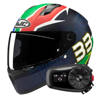 Casque Integral HJC C10 Brad Binder 33 + Kit Bluetooth 5S Solo