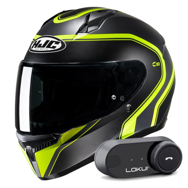 Casque Integral HJC C10 Elie MC3HSF + Kit Bluetooth Lokui K30 Casque Integral HJC C10 Elie MC3HSF + Kit Bluetooth Lokui K30