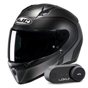 Casque Integral HJC C10 Elie MC5SF + Kit Bluetooth Lokui K30