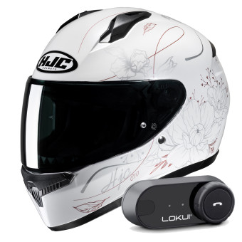 Casque Integral HJC C10 Epik MC8 + Kit Bluetooth Lokui K30