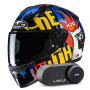 Casque Integral HJC C10 Fop MC23 + Kit Bluetooth Lokui K30