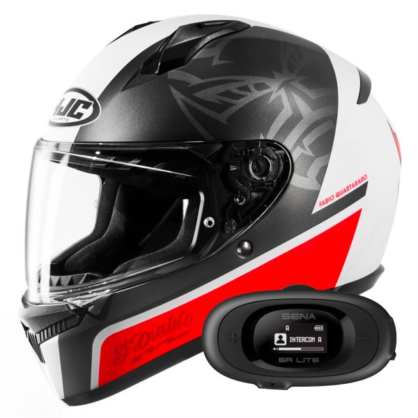 Casque Integral HJC C10 FQ20 Fabio Quartararo + Kit bluetooth 5R Lite Solo