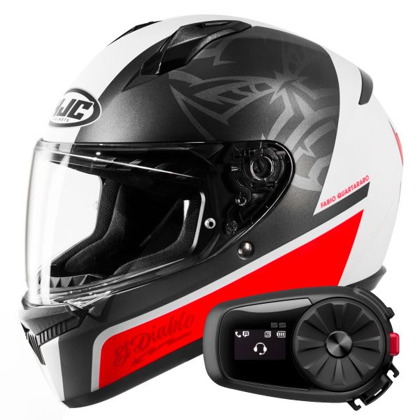 Casque Integral HJC C10 FQ20 Fabio Quartararo + Kit Bluetooth 5S Solo