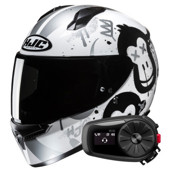 Casque Integral HJC C10 Geti MC10 + Kit Bluetooth 5S Solo